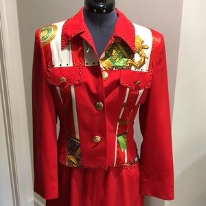 Vintage 1970’s 3-piece Medusa print pantsuit